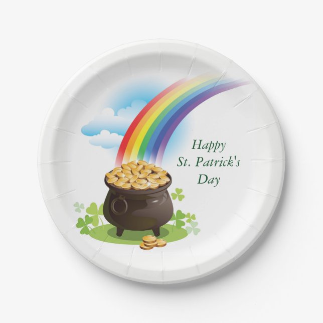 Pot of Gold Paper Plate (Front)