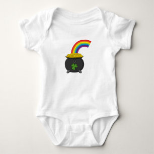 Pot of Gold Rainbow Cartoon Baby Bodysuit