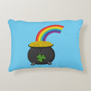 Pot of Gold Rainbow Cartoon Decorative Cushion