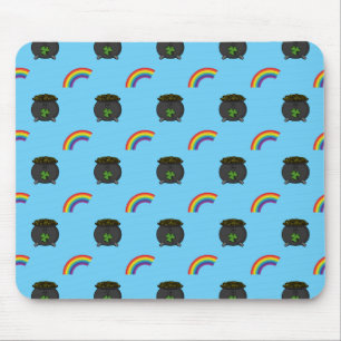 Pot of Gold Rainbow Cartoon Mouse Pad
