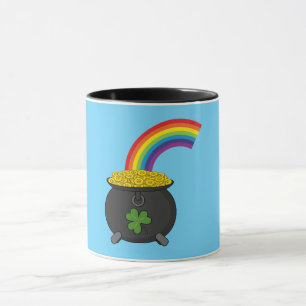 Pot of Gold Rainbow Cartoon Mug