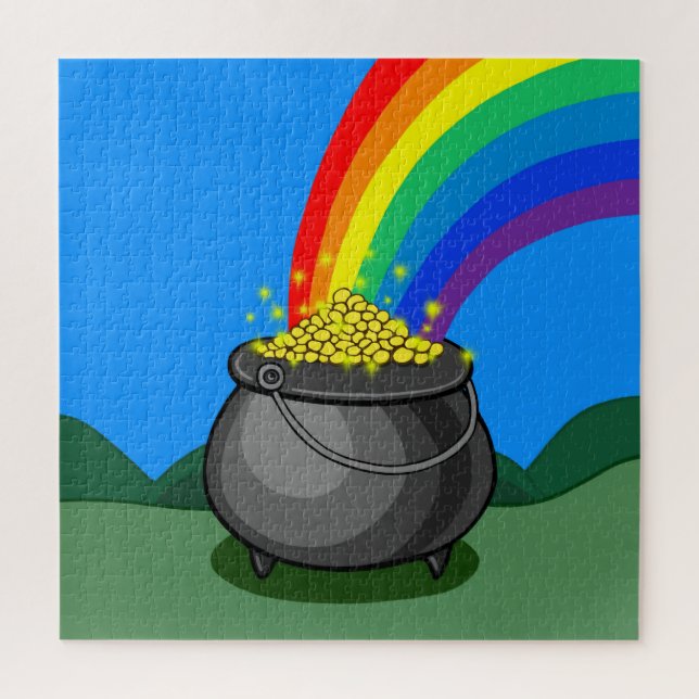 Pot of Gold & Rainbow Jigsaw Puzzle (Vertical)