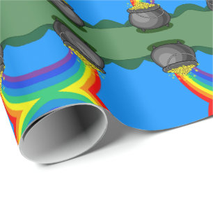 Pot of Gold & Rainbow Wrapping Paper