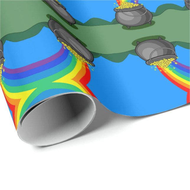 Pot of Gold & Rainbow Wrapping Paper (Roll Corner)