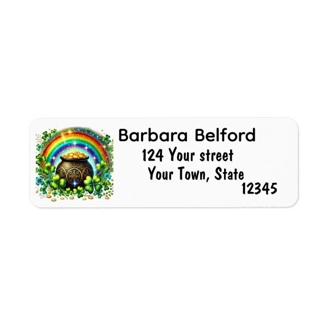 Pot Of Gold  Return Address Label (Front)