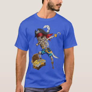 Pot Of Gold Skeleton Pirate Dabbing Dab Hat Pirate T-Shirt