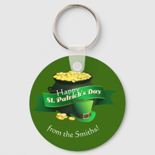 Pot of Gold St Patrick's Day Key Ring