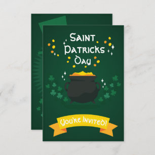 Pot Of Gold   St. Patricks Day Party Invitations