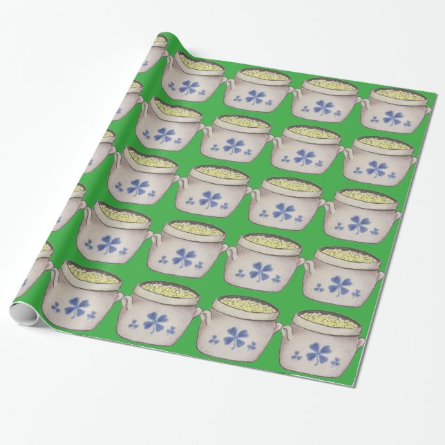 Pot of Gold Wrapping Paper (Unrolled)