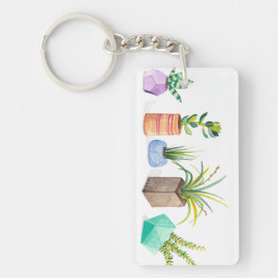 Pot of Succulents Key Ring