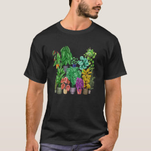 Pot Plant House Plant Pun Head Gardener T-Shirt