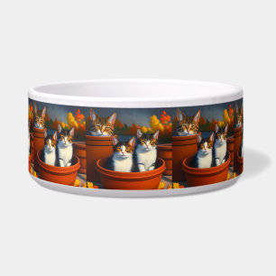 Pot Plant Kittens, Ceramic Pet Bowl