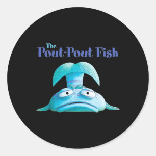 Pot Pout Fish Fisherman Funny Fishing Lover Cute F Classic Round Sticker
