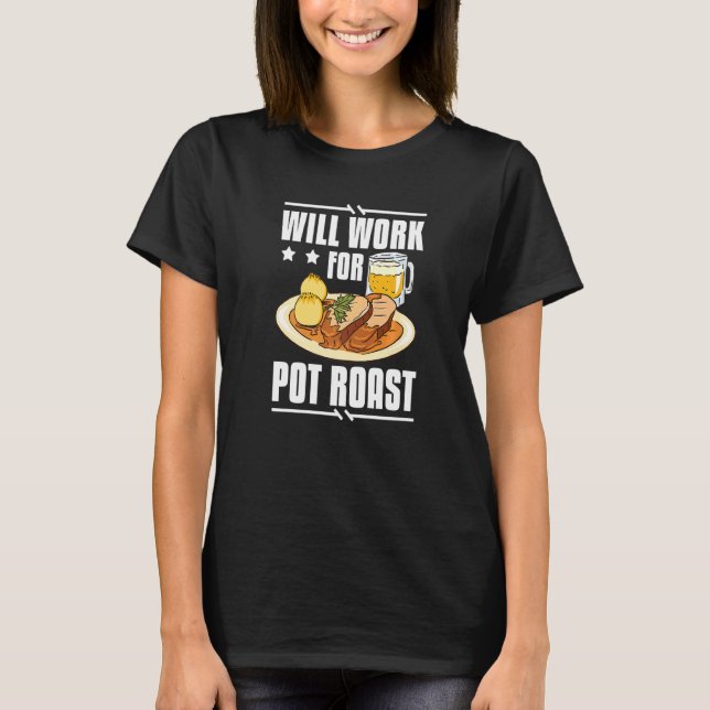 Pot Roast Recipe Slow Cooker Beef Meat Seasoning   T-Shirt (Front)