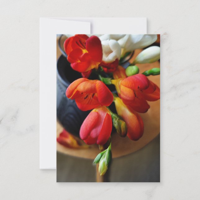 pot with freesias (Front)