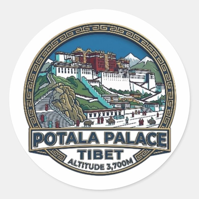 POTALA PALACE CLASSIC ROUND STICKER (Front)
