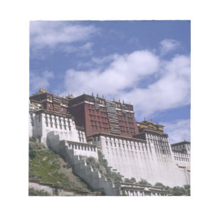 Potala Palace on mountain the home of the Dalai Notepad