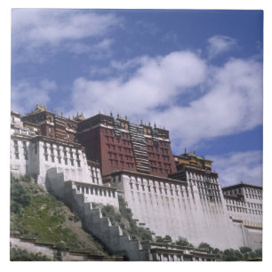 Potala Palace on mountain the home of the Dalai Tile