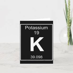 Potassium Element Costume Periodic Table Chemistry Card
