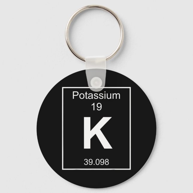 Potassium Element Costume Periodic Table Chemistry Key Ring (Front)