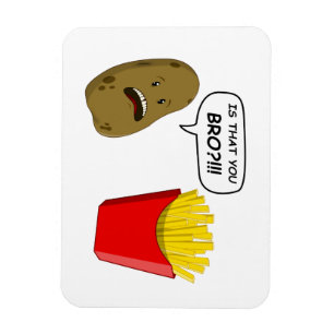 potato and fries magnet