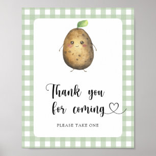 Potato baby shower - Thank you for coming Poster