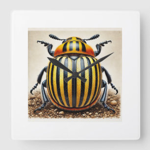 Potato beetle Leptinotarsa decemlineata 310824IREF Square Wall Clock