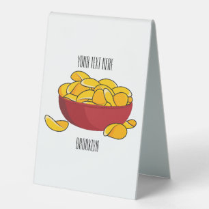 Potato chip cartoon illustration
