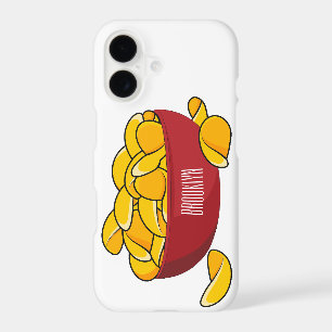 Potato chip cartoon illustration