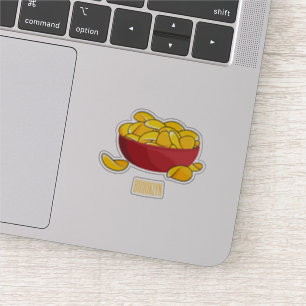 Potato chip cartoon illustration
