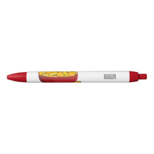 Potato chip cartoon illustration black ink pen