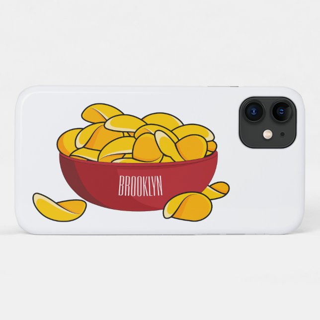 Potato chip cartoon illustration  Case-Mate iPhone case (Back (Horizontal))