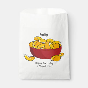 Potato chip cartoon illustration favour bag