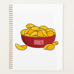 Potato chip cartoon illustration planner