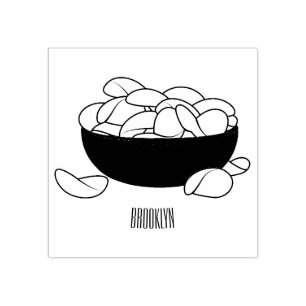 Potato chip cartoon illustration rubber stamp
