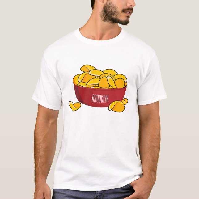 Potato chip cartoon illustration  T-Shirt (Front)