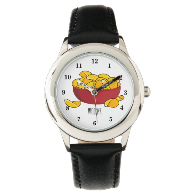 Potato chip cartoon illustration watch (Front)