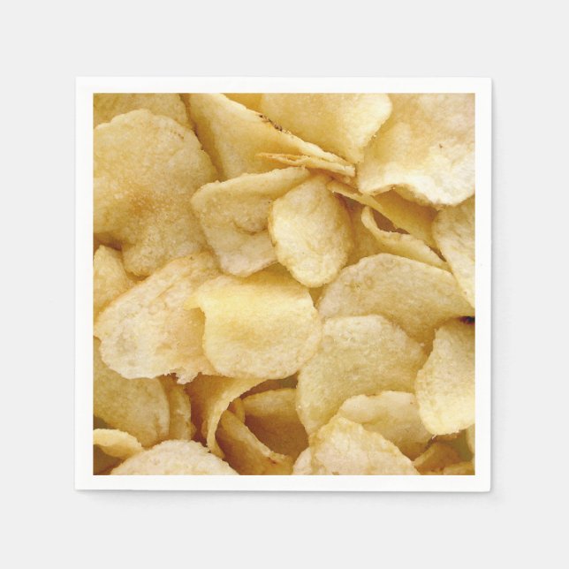 Potato Chip party napkins fun foodie party napkins (Front)