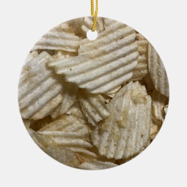 Potato Chips Ceramic Ornament (Front)