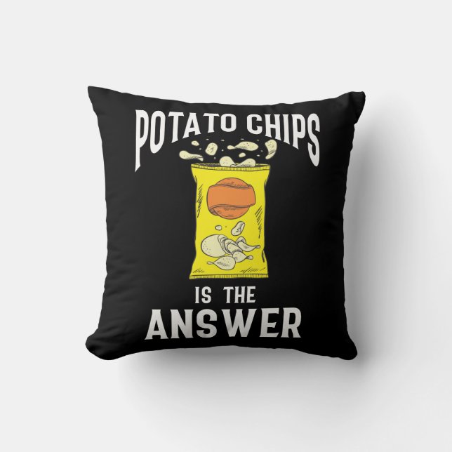 Potato Chips Snack Fast Food Potatoes lover Cushion (Front)