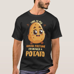Potato costume vegetable farmer vegan mens womens T-Shirt
