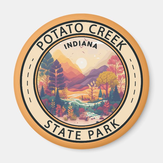 Potato Creek State Park Indiana Emblem Magnet (Front)