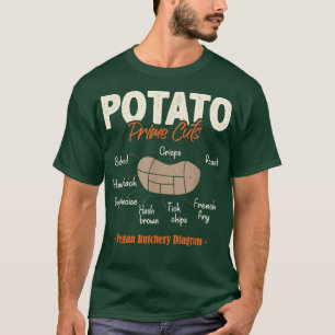 Potato Cuts Funny Vegan Butcher T-Shirt