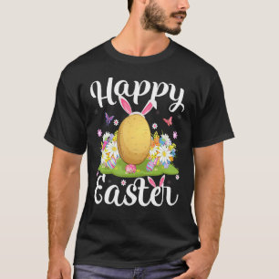 Potato Easter Egg Hunting Floral Potato Easter Sun T-Shirt