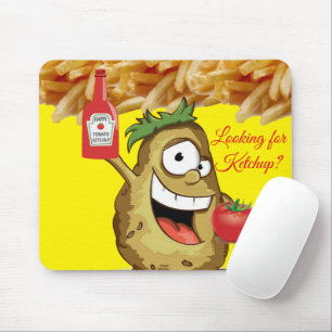 Potato French Fries Ketchup? Mouse Pad! Mouse Pad