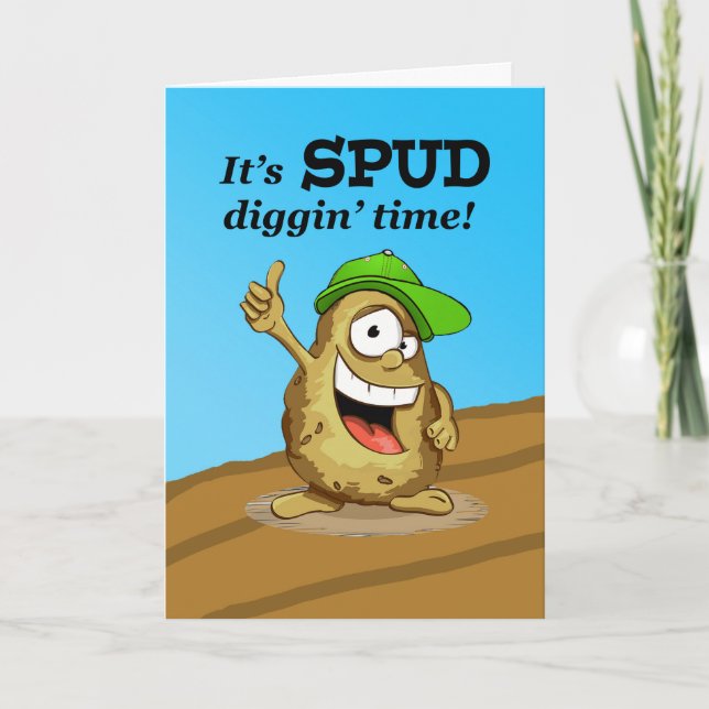 Potato Harvest Season, Spud Diggin' Time Card (Front)