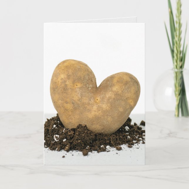potato heart in dirt card (Front)
