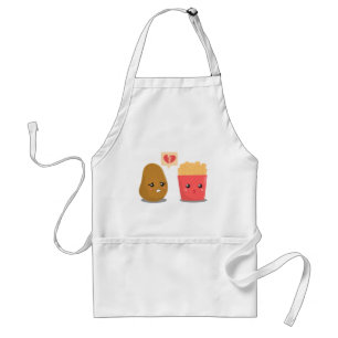 Potato is Heart Broken over French Fries Standard Apron