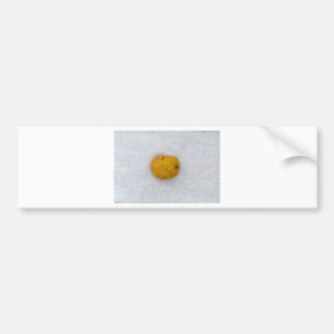 Potato macro as background with salt bumper sticker