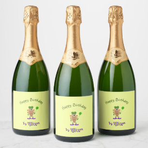 Potato monster sparkling wine label
